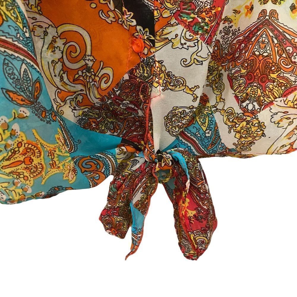 Faisca Aztec Print Sheer Blouse - Picture 3 of 5
